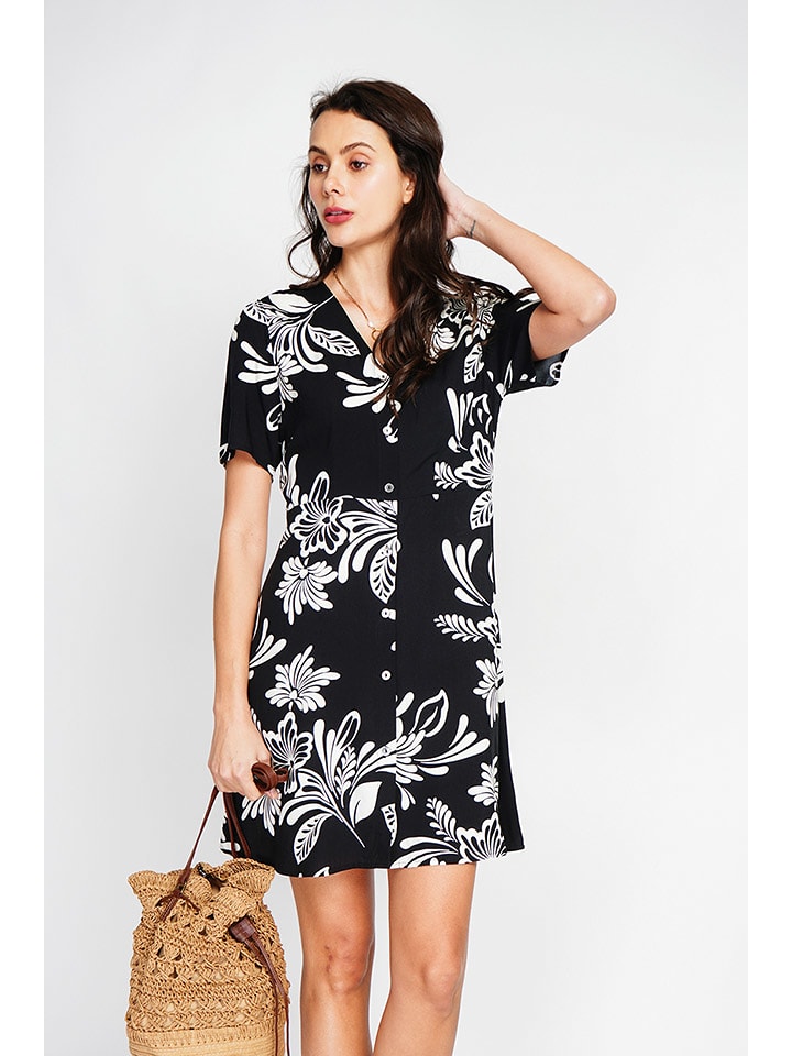 ASSUILI Sukienka w kolorze biało-czarnym rozmiar: 40