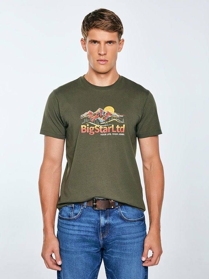 BIG STAR Koszulka w kolorze khaki rozmiar: XL