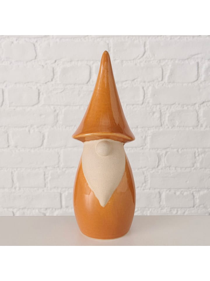 Boltze Figurka dekoracyjna "Gert" w kolorze pomarańczowym - wys. 23,3 cm rozmiar: onesize