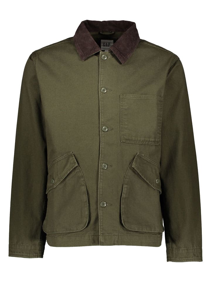 GAP Kurtka koszulowa w kolorze ciemnozielonym rozmiar: XS