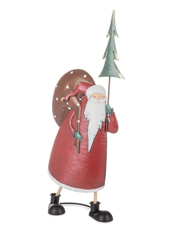 Bizzotto Figurka dekoracyjna "Santa" w kolorze czerwonym - wys. 61 cm rozmiar: onesize