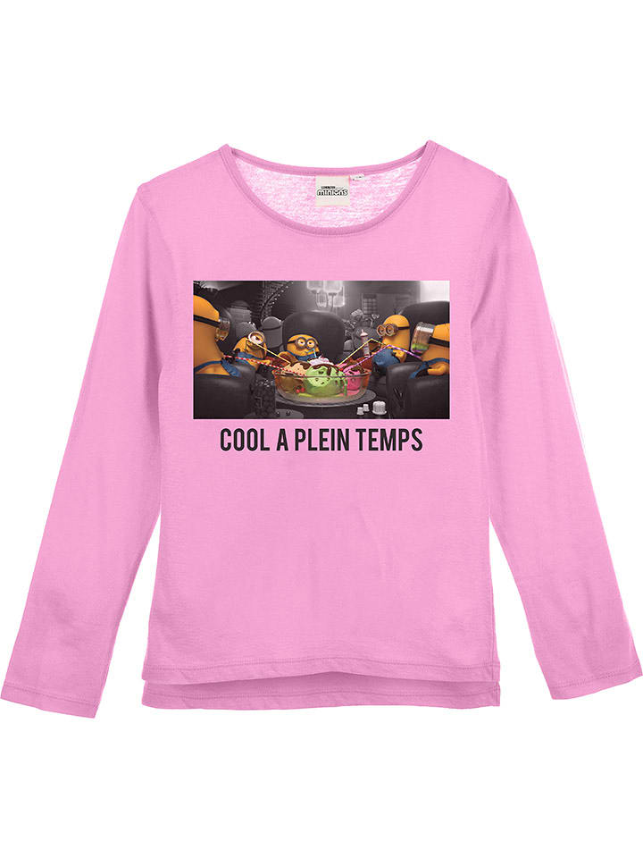 Minions Koszulka "Minionki" w kolorze różowym rozmiar: 140