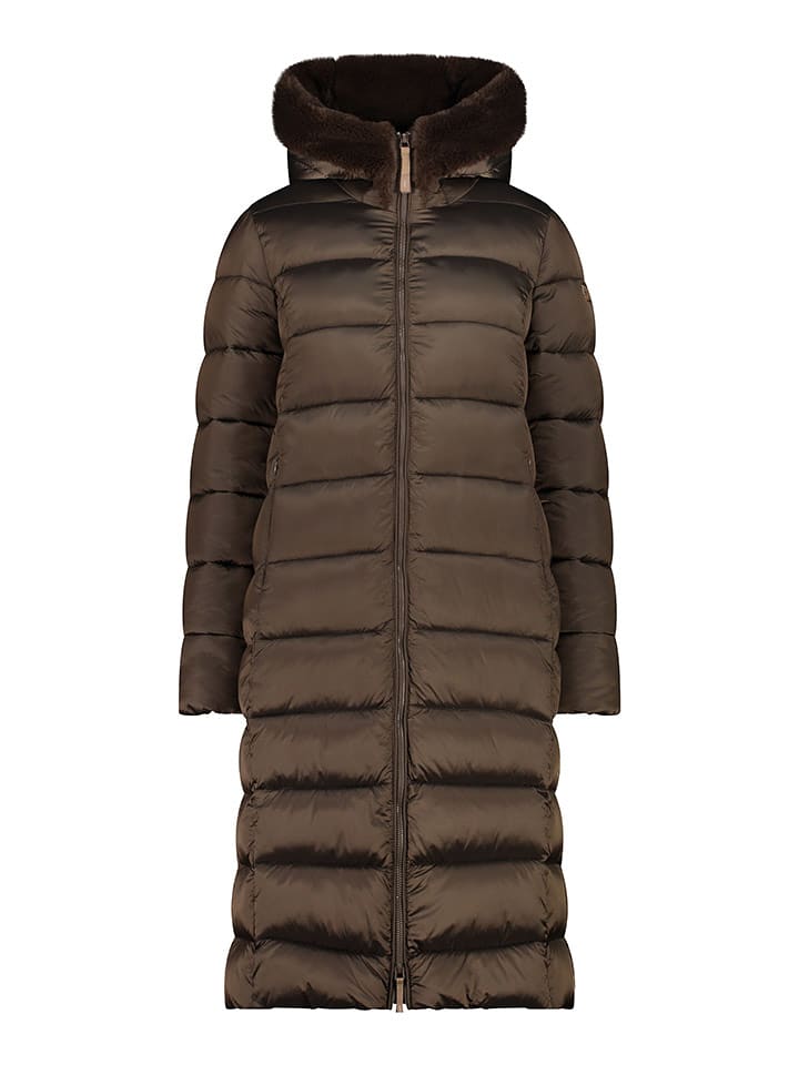 CMP Płaszcz pikowany w kolorze brązowym rozmiar: 40