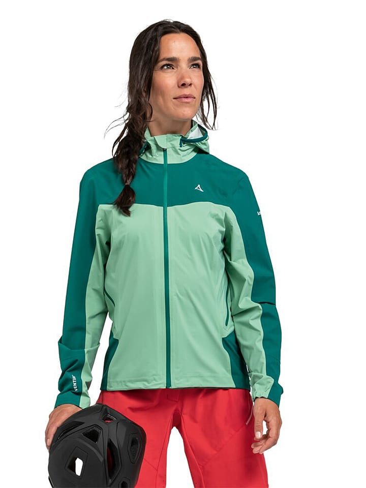 Schöffel Kurtka przeciwdeszczowa "Epic Trail" w kolorze turkusowym rozmiar: 44