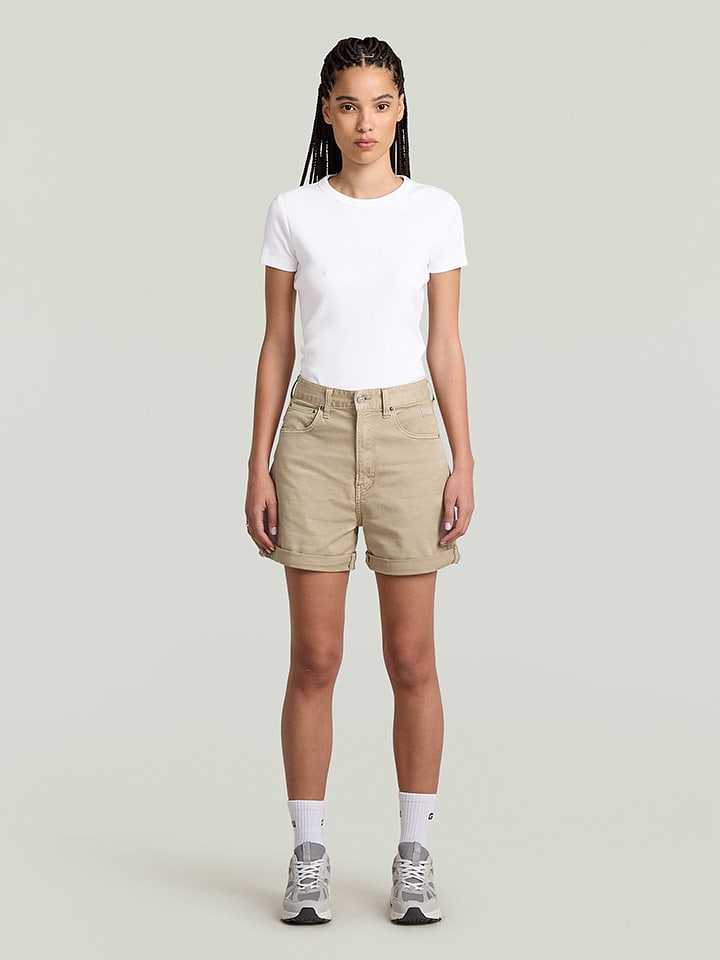 G-Star Szorty dżinsowe "Judee" - Loose fit - w kolorze beżowym rozmiar: W30