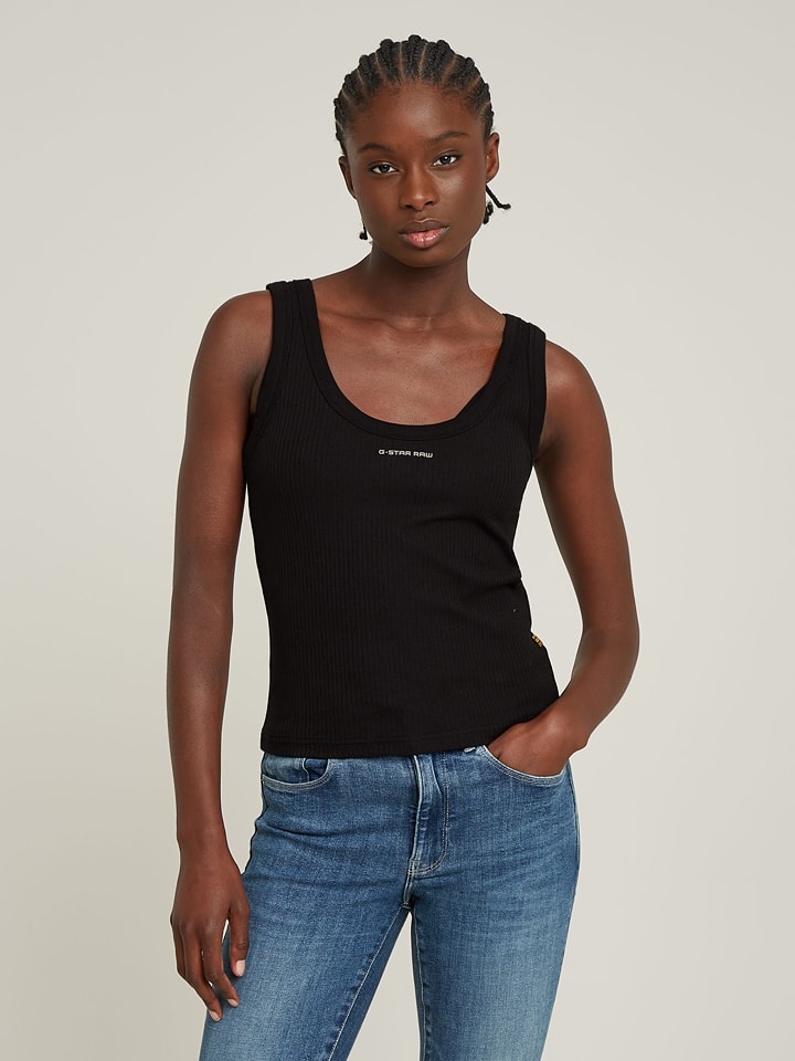 G-Star Top w kolorze czarnym rozmiar: XS