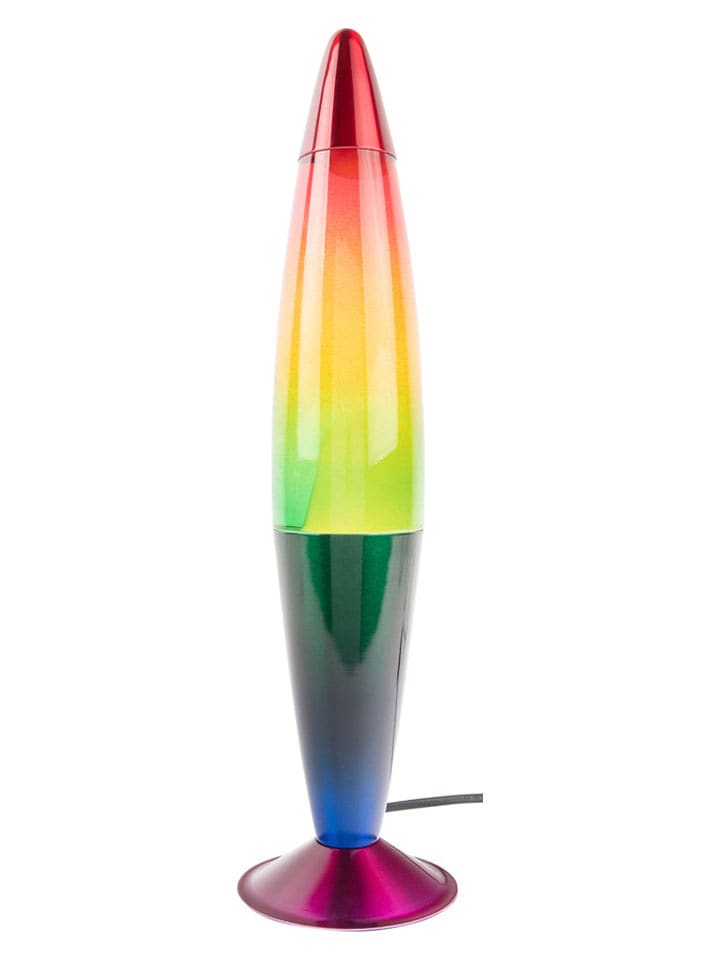 Leitmotiv Lampa lawa "Rocket" w kolorze zielonym ze wzorem - wys. 41,4 x Ø 10,8 cm rozmiar: onesize