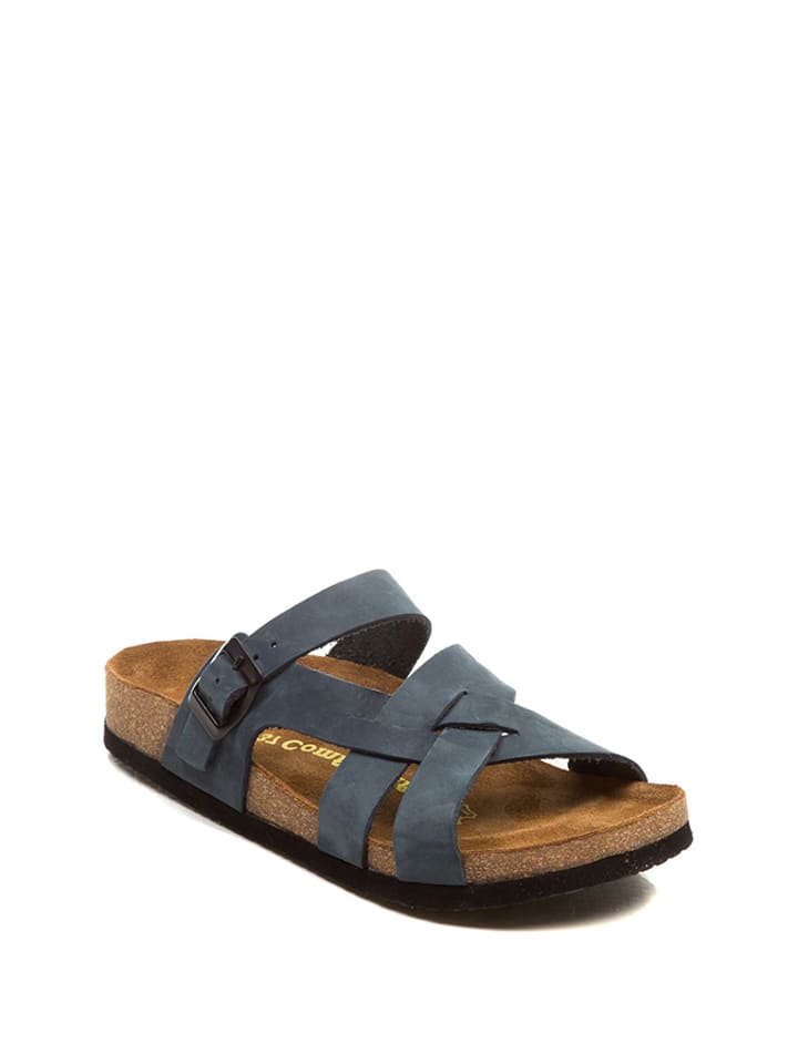 Comfortfusse Skórzane klapki w kolorze granatowym rozmiar: 37