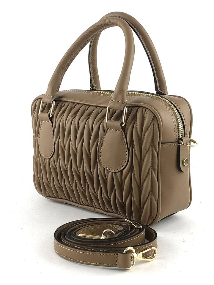 Marlon Skórzana torebka "Dianna" w kolorze jasnobrązowym - 24 x 17 x 8 cm rozmiar: onesize