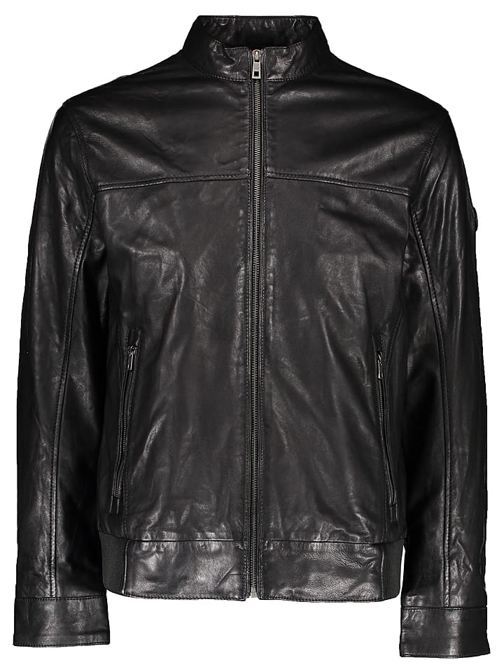 Bugatti Skórzana kurtka w kolorze czarnym rozmiar: 48