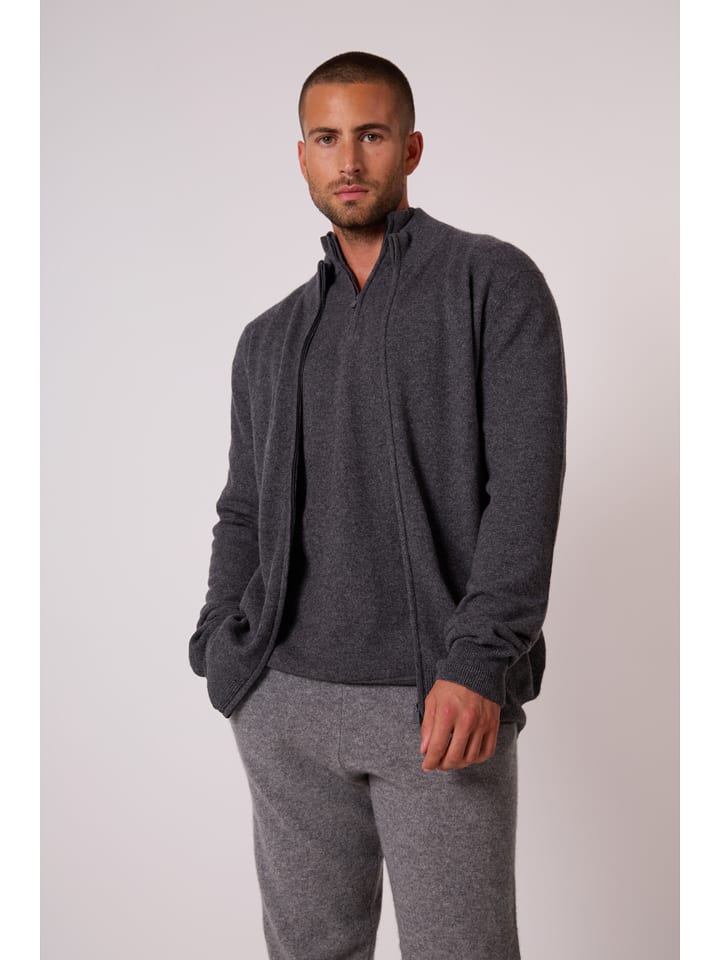 Perfect Cashmere Kaszmirowy kardigan "Jules" w kolorze antracytowym rozmiar: XXL