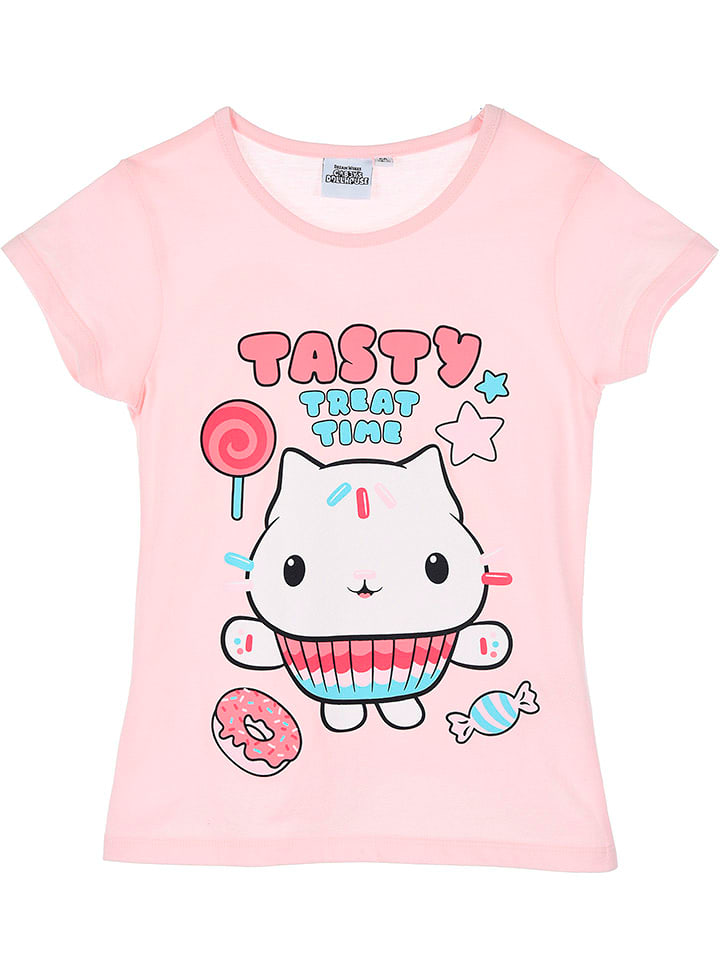 Gabby's Dollhouse Koszulka "Domek Gabi" w kolorze jasnoróżowym rozmiar: 98