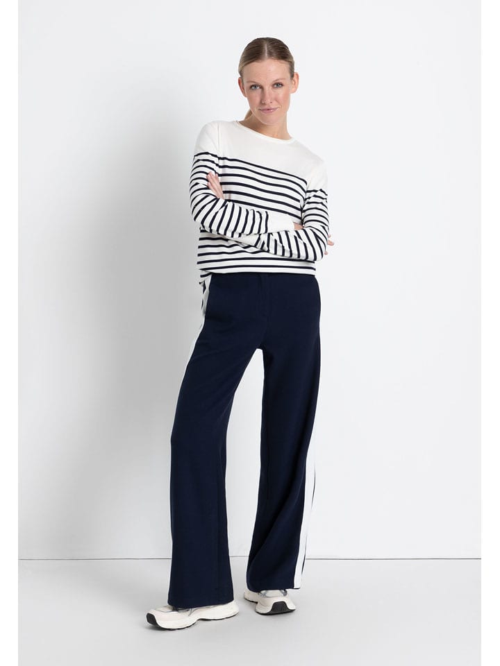 More & More Sweter w kolorze kremowo-granatowym rozmiar: 40