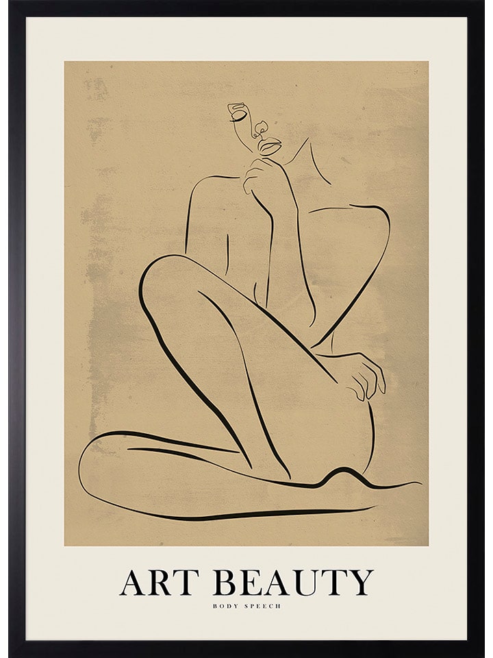 Ars Longa Druk artystyczny "Art line body speech" w ramce - 70 x 50 cm rozmiar: onesize