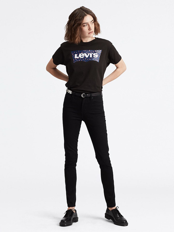 Levi´s Dżinsy "721" - Skinny fit - w kolorze czarnym rozmiar: W26/L30