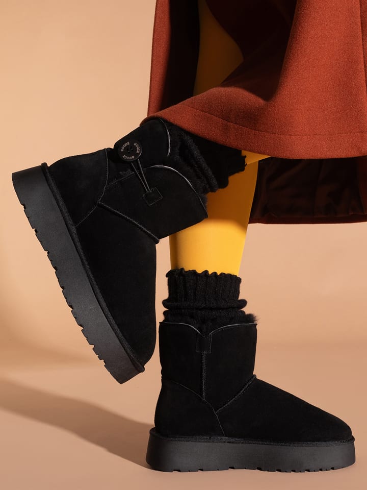 Gooce Skórzane botki zimowe "Crestone" w kolorze czarnym rozmiar: 36