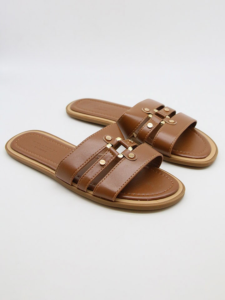 Bellucci Klapki w kolorze jasnobrązowym rozmiar: 39