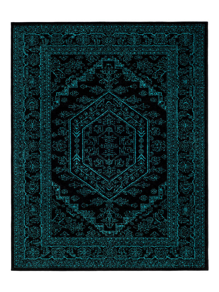 Safavieh Dywan "Adirondack" w kolorze czarno-turkusowym rozmiar: 244x305 cm