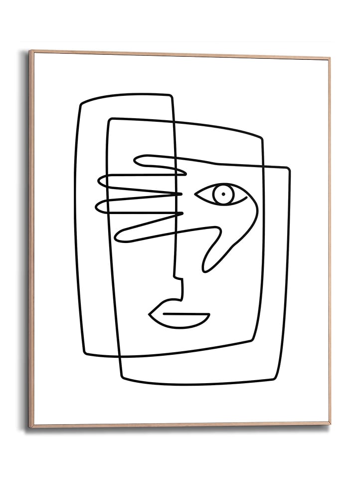Orangewallz Druk artystyczny "Picasso Style Figure" w ramce rozmiar: 40x50 cm