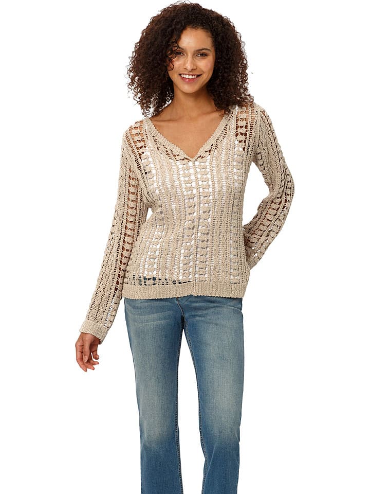 Heine Sweter w kolorze beżowym rozmiar: 36/38