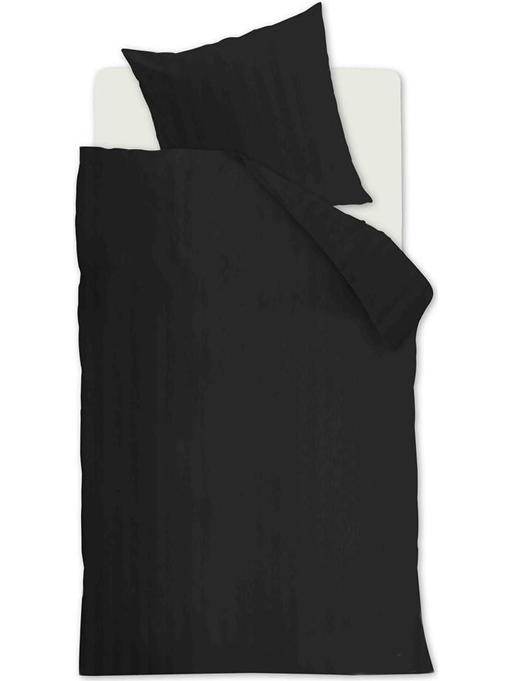 Beddinghouse Komplet pościeli satynowej "Shine" w kolorze czarnym rozmiar: 200x200 cm