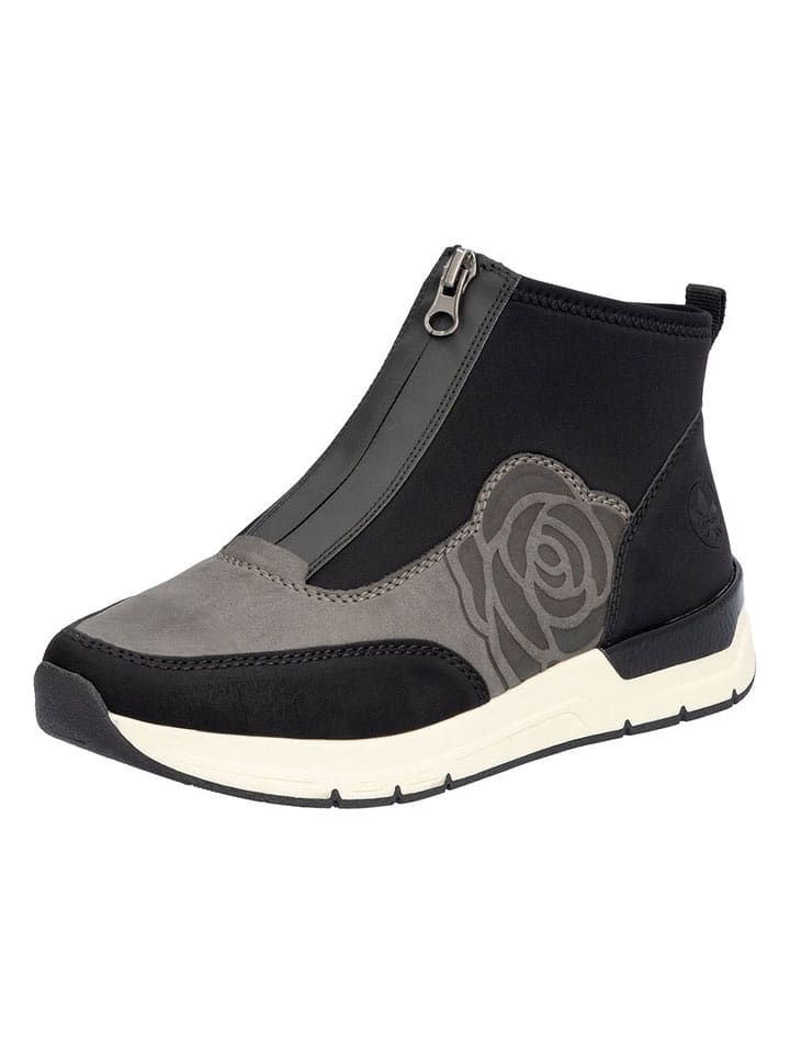 rieker Slippersy w kolorze szaro-czarnym rozmiar: 40