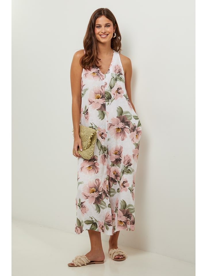 Lin Passion Lniany kombinezon w kolorze białym rozmiar: 40/42