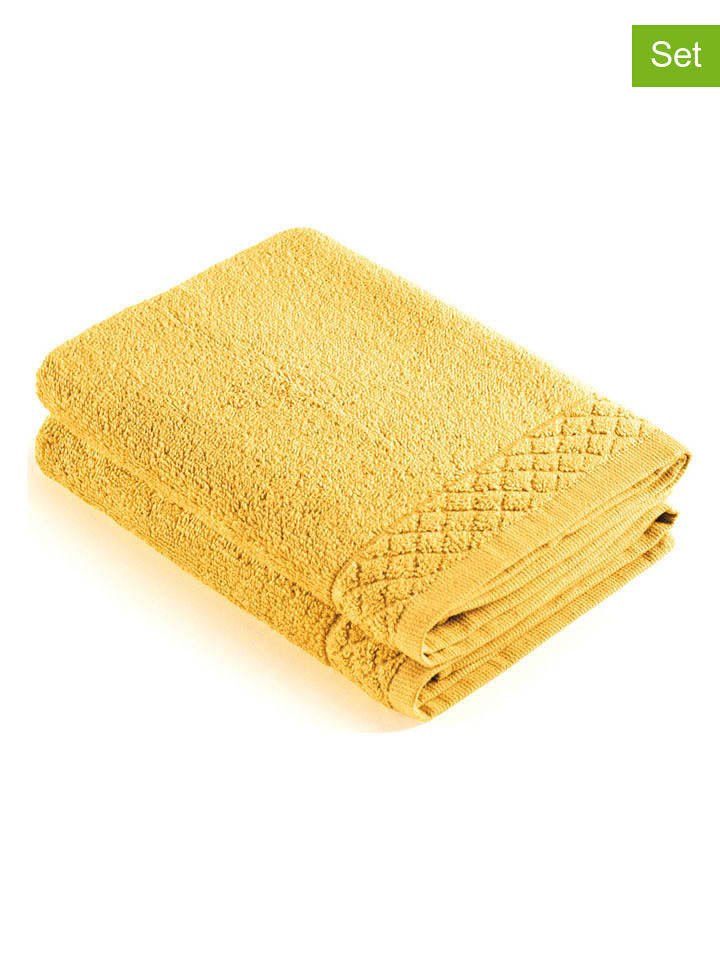 maison héritage PARIS Ściereczki kuchenne (2 szt.) w kolorze żółtym rozmiar: 45x45 cm