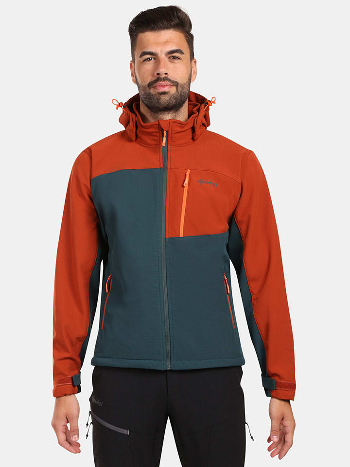 Kilpi Kurtka softshellowa "Ontavio" w kolorze ciemnozielono-czerwonym rozmiar: M