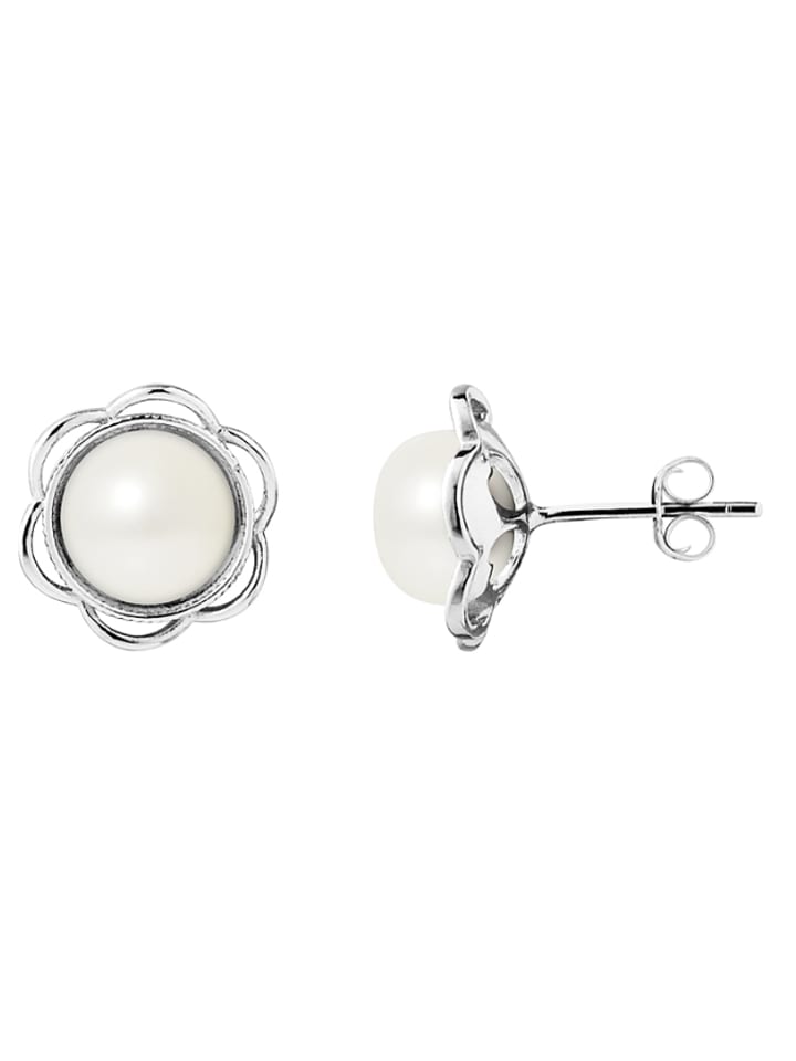 Pearl Addict Srebrne kolczyki-wkrętki z perłami rozmiar: onesize