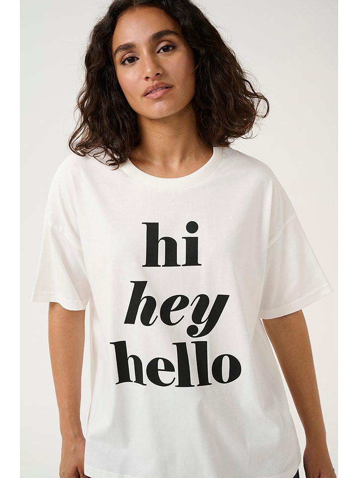 Kaffe Koszulka "Ellen" w kolorze białym rozmiar: L