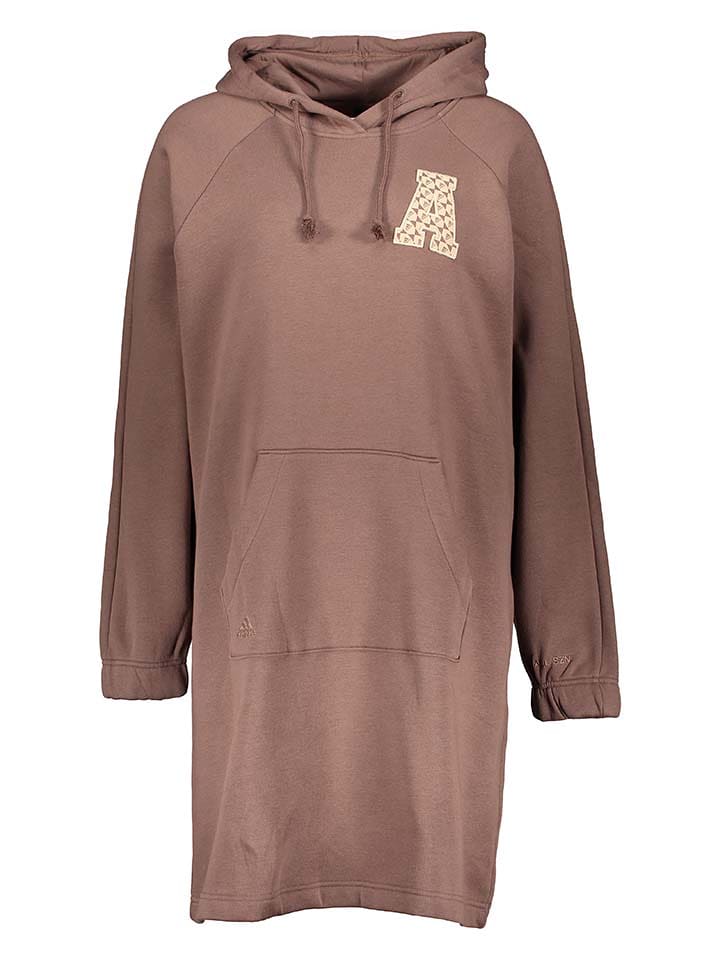 adidas Sukienka dresowa w kolorze brązowym rozmiar: XXS