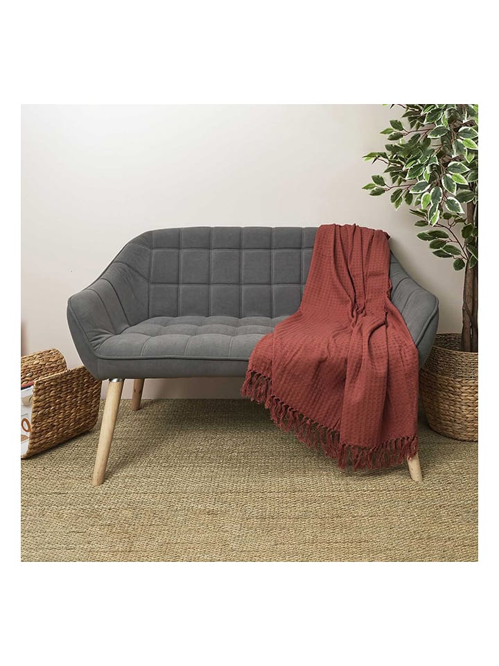 Ethnical Life Narzuta w kolorze pomarańczowym - 160 x 130 cm rozmiar: onesize