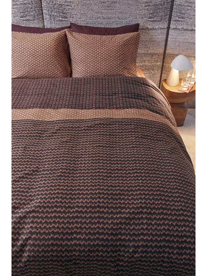 Beddinghouse Komplet pościeli flanelowej "River" w kolorze czerwonym rozmiar: 135x200 cm