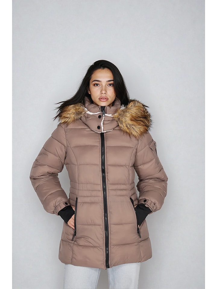 Steve Madden Kurtka zimowa w kolorze jasnobrązowo-szarym rozmiar: XL