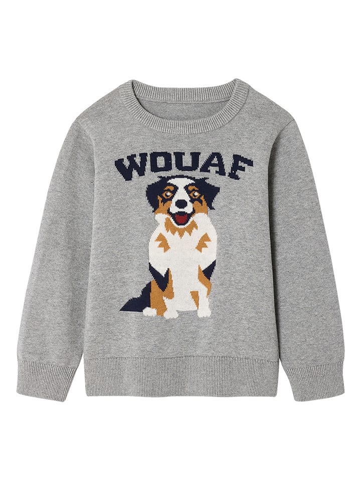 vertbaudet Sweter w kolorze jasnoszarym rozmiar: 92