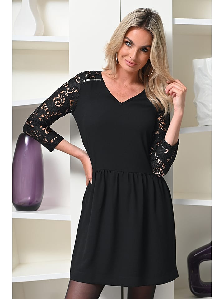 Bleu d'Azur Sukienka "Luna" w kolorze czarnym rozmiar: 46