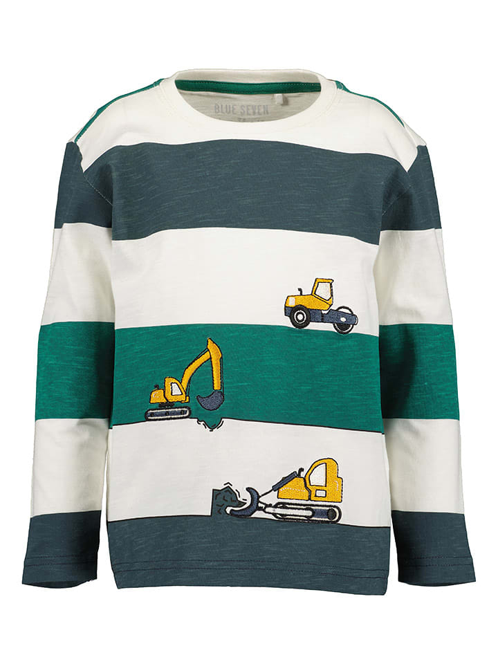 Blue Seven Koszulka w kolorze granatowo-biało-zielonym rozmiar: 104