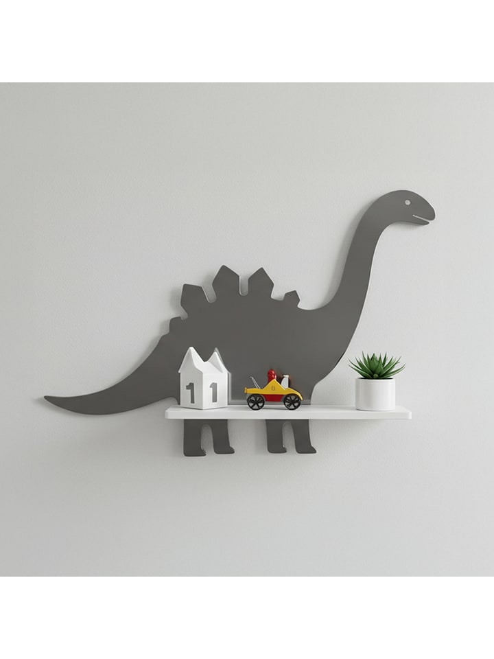 Woody Kids Regał ścienny w kolorze srebrno-białym - 33 x 25 x 10 cm rozmiar: onesize