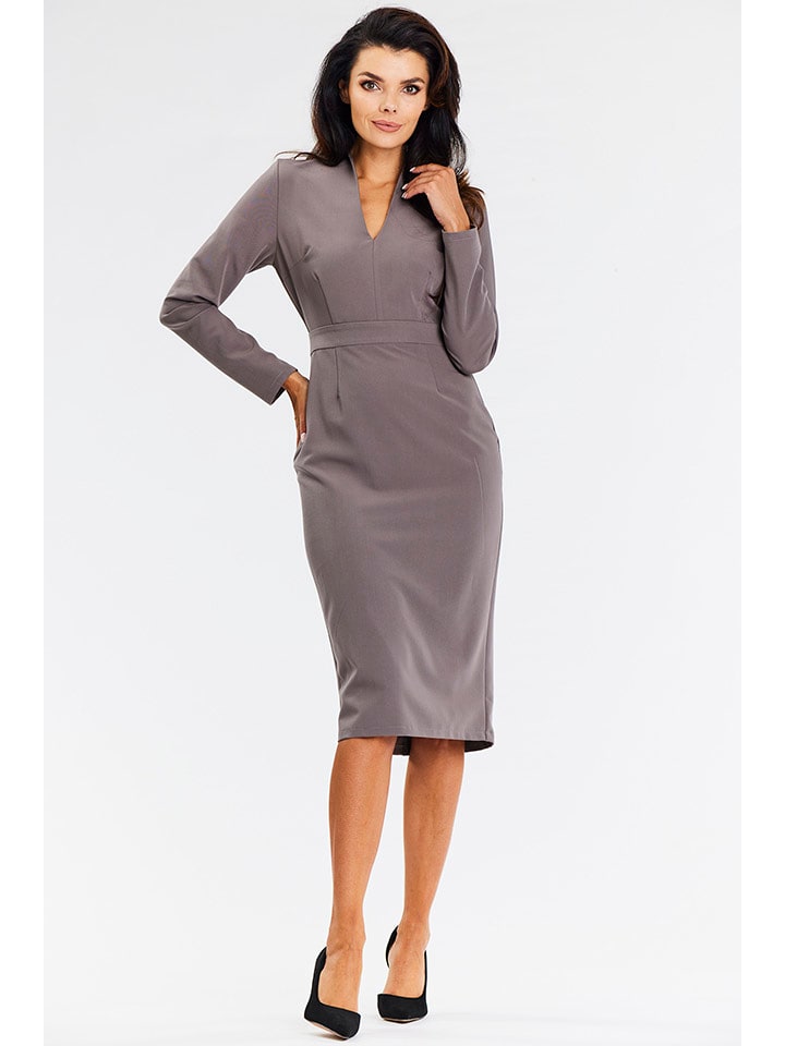 Awama Sukienka w kolorze brązowym rozmiar: XL