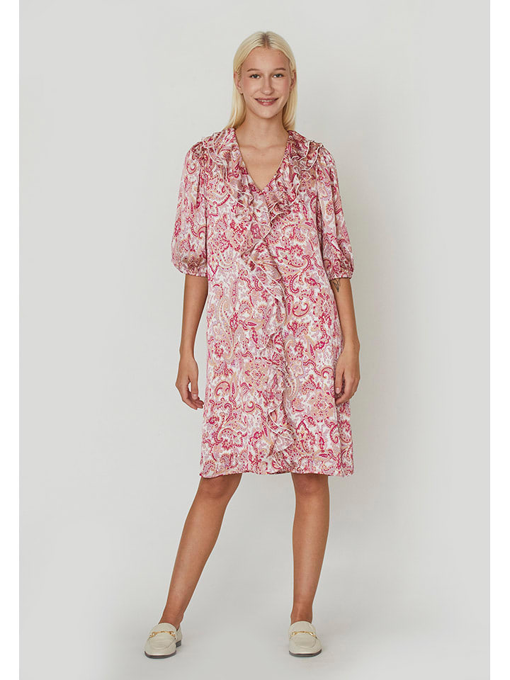 SisterS point Sukienka w kolorze różowo-białym rozmiar: XS