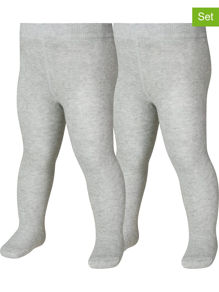 Playshoes Rajstopy termiczne (2 pary) w kolorze szarym rozmiar: 74/80