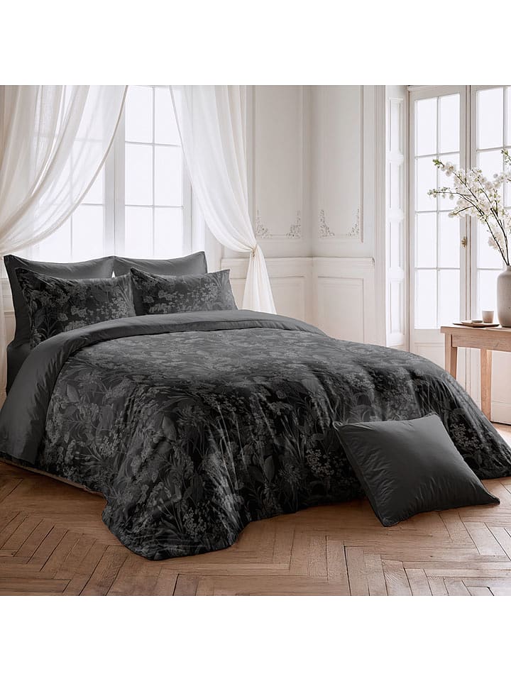 Pierre Cardin Perkalowa poszwa w kolorze czarnym na kołdrę rozmiar: 200x200 cm