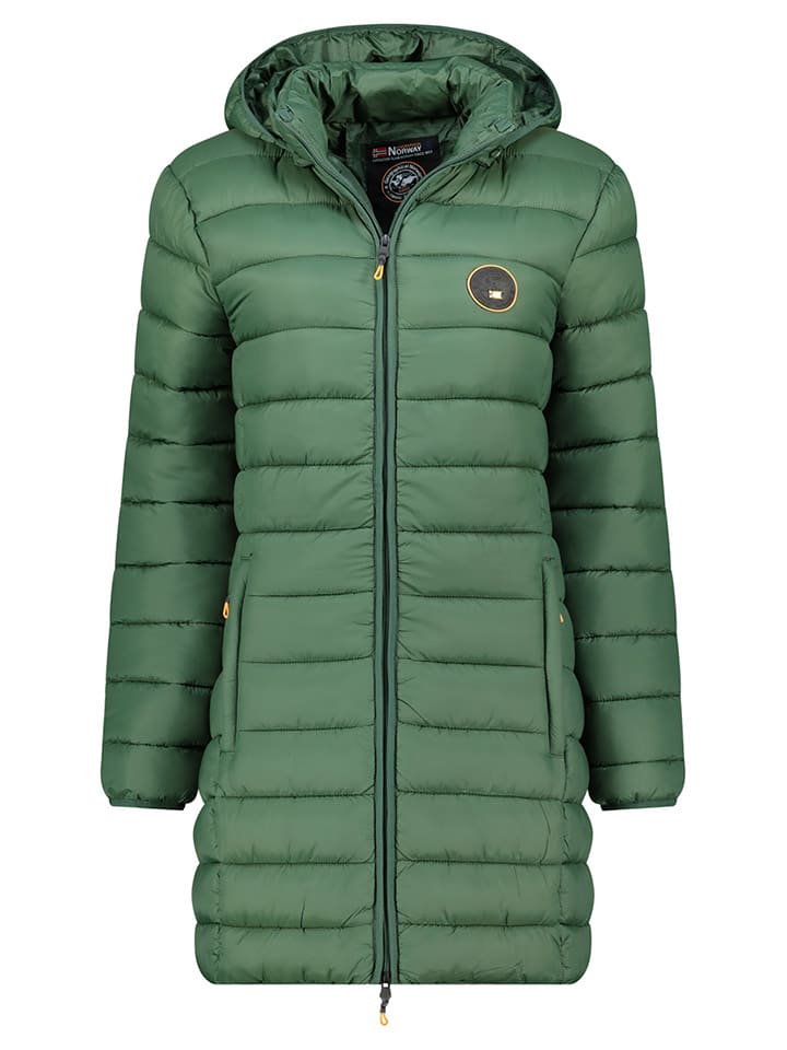 Geographical Norway Płaszcz pikowany "Atikamap" w kolorze zielonym rozmiar: L