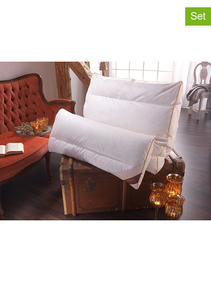 Häussling Bettwaren Poduszki (2 szt.) w kolorze białym rozmiar: 40x80 cm