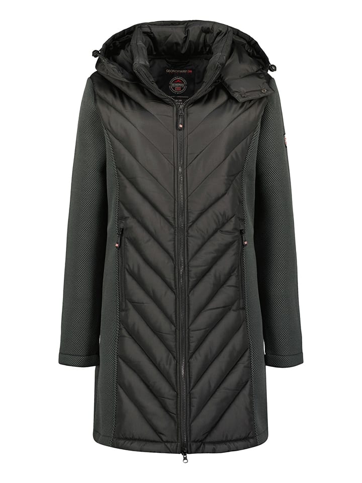 Geographical Norway Płaszcz pikowany "Bihac" w kolorze czarnym rozmiar: S