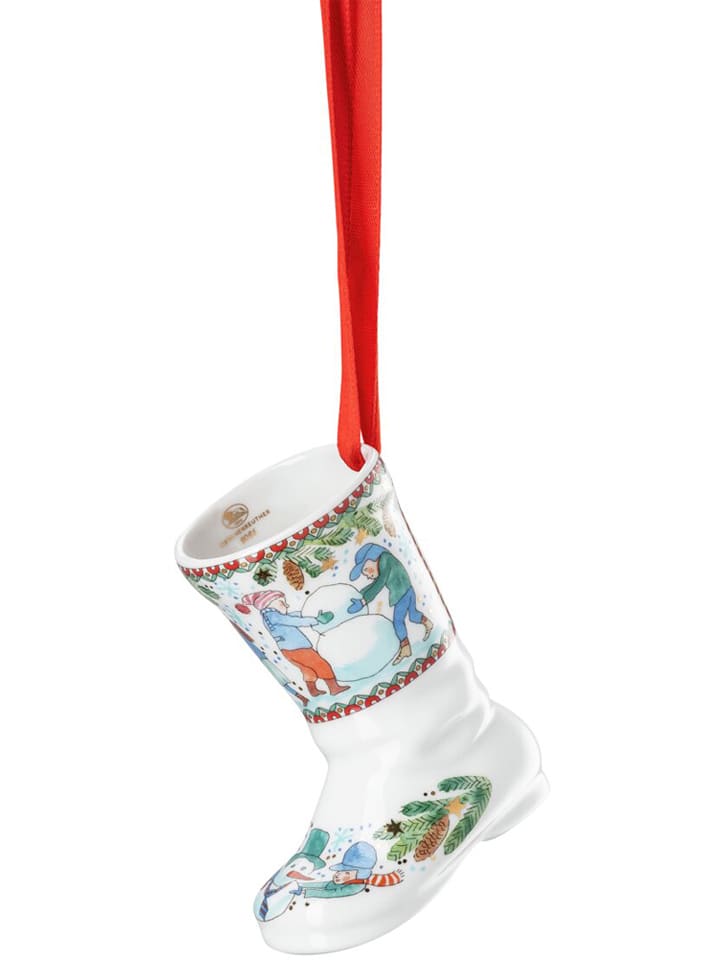 Hutschenreuther Ozdoba choinkowa w kolorze biało-błękitnym - dł. 6,5 cm rozmiar: onesize