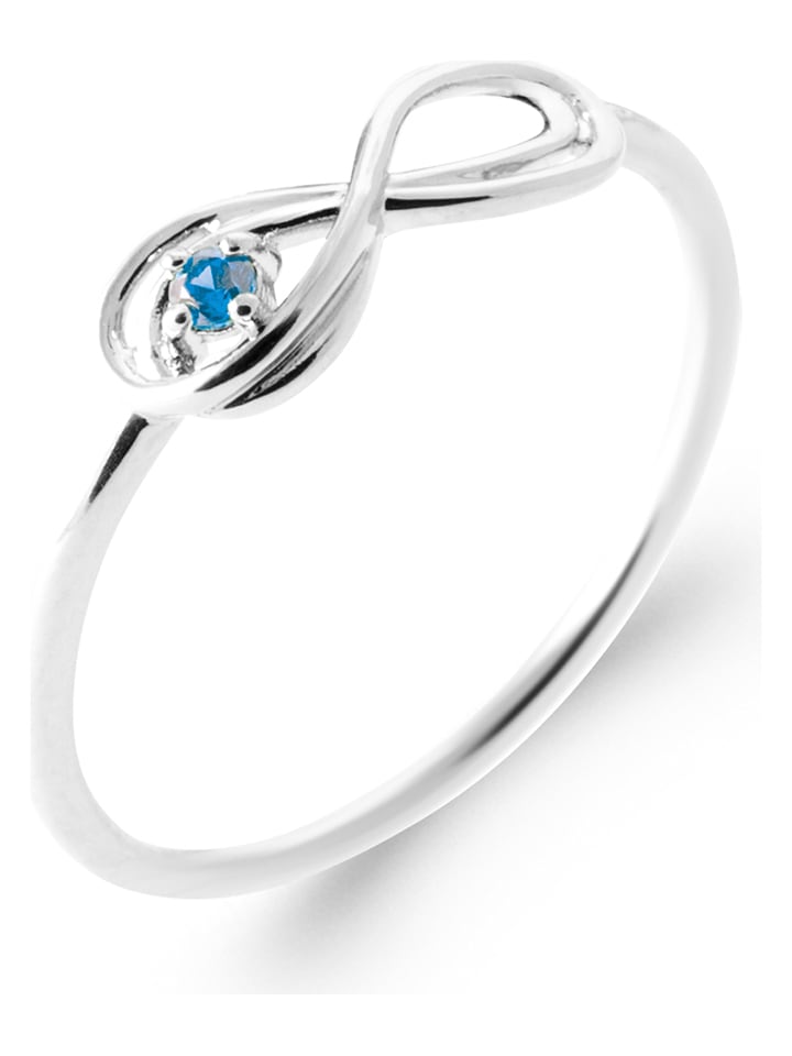 L'Atélier Précieux Srebrny pierścionek z cyrkonią rozmiar: 60