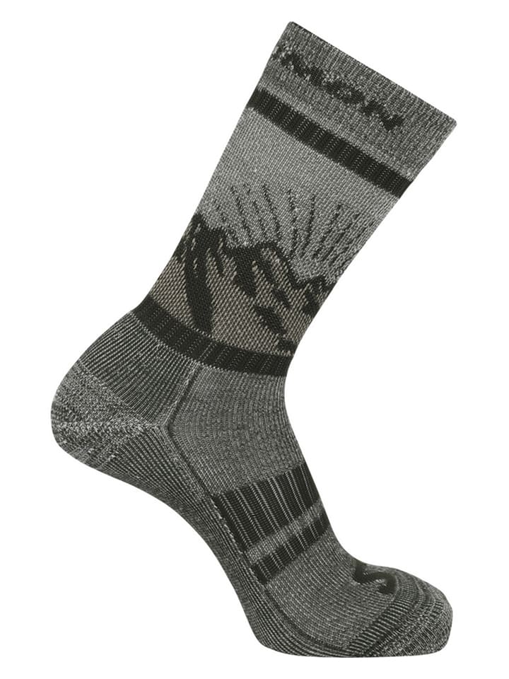 SALOMON Skarpety trekkingowe "Retro Wool" w kolorze szaro-oliwkowym rozmiar: 42-44