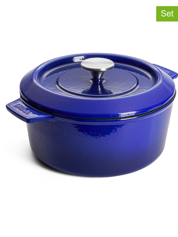 Woll 2-częściowy zestaw "Iron" w kolorze niebieskim - Ø 24 cm rozmiar: onesize